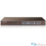 24 port Gigabit Unmanaged Switch, 1U 19-inch rack-mountable steel case