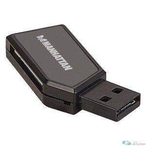 Manhattan Mini USB 2.0 Multi-Card Reader/Writer Hi-Speed USB, Mobile, 24-in-1