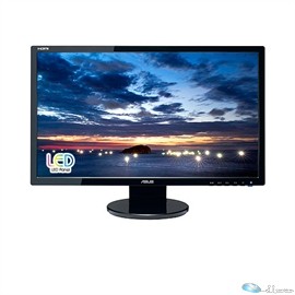 Asus VE247H 23.6 LED LCD Monitor - 16:9 - 2 ms - Adjustable Display Angle - 1920 x 1080 - 16.7 Million Colors - 300 cd/m² - 10,000,000:1 - Full HD - Speakers - DVI - HDMI - VGA - 34.90 W - Black - ENERGY STAR, RoHS, WEEE