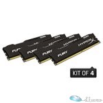 16GB (4x4GB) HyperX Fury Black DDR4, 2133MHZ, CL14, 1.2V, 288-pin DIMM, kit of 4