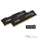 8GB (2x4GB) HyperX Fury Black DDR4, 2133MHZ, CL14, 1.2V, 288-pin DIMM, kit of 2