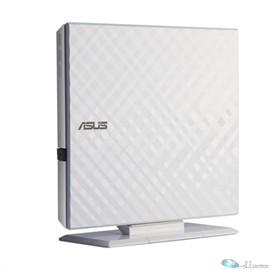 ASUS 8X DVD-RW SLIM EXTERNAL WHITE DIAMOND, RETAIL,for PC, Mac,and Laptop