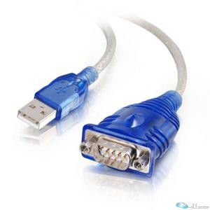 USB, Serial, Adapter - 9 pin D-Sub (DB-9) - Male - USB - Male - 1.5feet - Blue