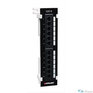 CIntellinet Network Solutions CAT6 Wall-mount Patch Panel 12 Port, UTP (IPP-WMC6