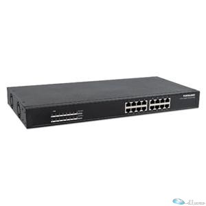 Intellinet 16-Port Gigabit PoE+ switch, 200 watts power budget, IEEE 802.3at/af