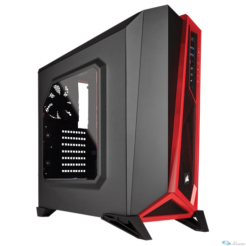 Corsair Carbide Series SPEC-ALPHA Mid-Tower Gaming Case, Black & red