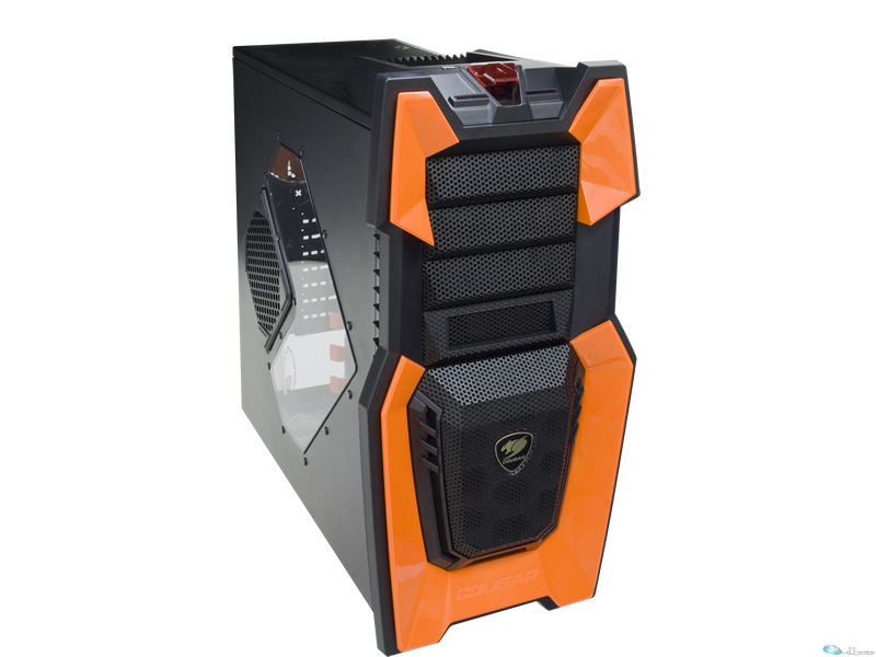 Challenger  Boitier ATX  Orange  design unique  7 ventilateurs  7 Disque dur  USB3.0