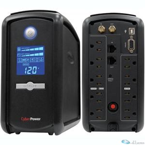 CyberPower Intelligent LCD CP850AVRLCD - UPS - AC 120 V - 510 Watt - 850 VA - RS-232, USB - output connectors: 9