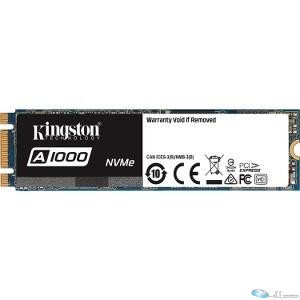 Kingston SSD SA1000M8 480G 480GB A1000 PCIe Gen3x2 NVMe (M.2 2280) Retail