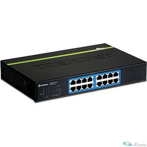 TRENDNET 16-PORT GIGABIT GREENNET SWITCH(METAL DESKTOP) W/ INTERNAL POWER